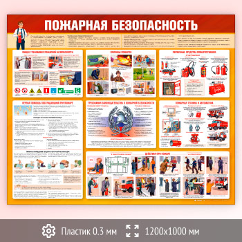 Стенд «Пожарная безопасность» (PB-28-SUPERSLIM)